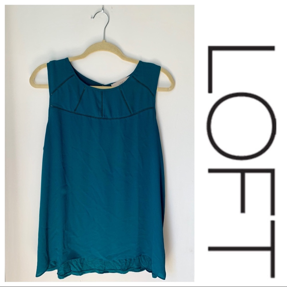 ✨ LOFT mixed media sleeveless tank top ✨